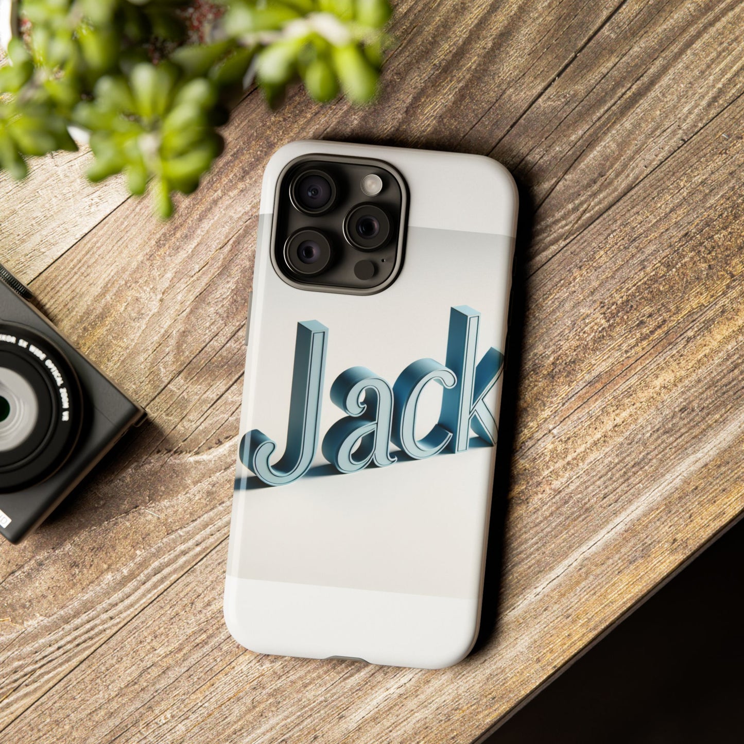 vibrant 3d text protective phone case in blue for unique self-expression – stylish protection compatible with iphone 13, 14, 15 & 16 – all models including pro, pro max & plus
