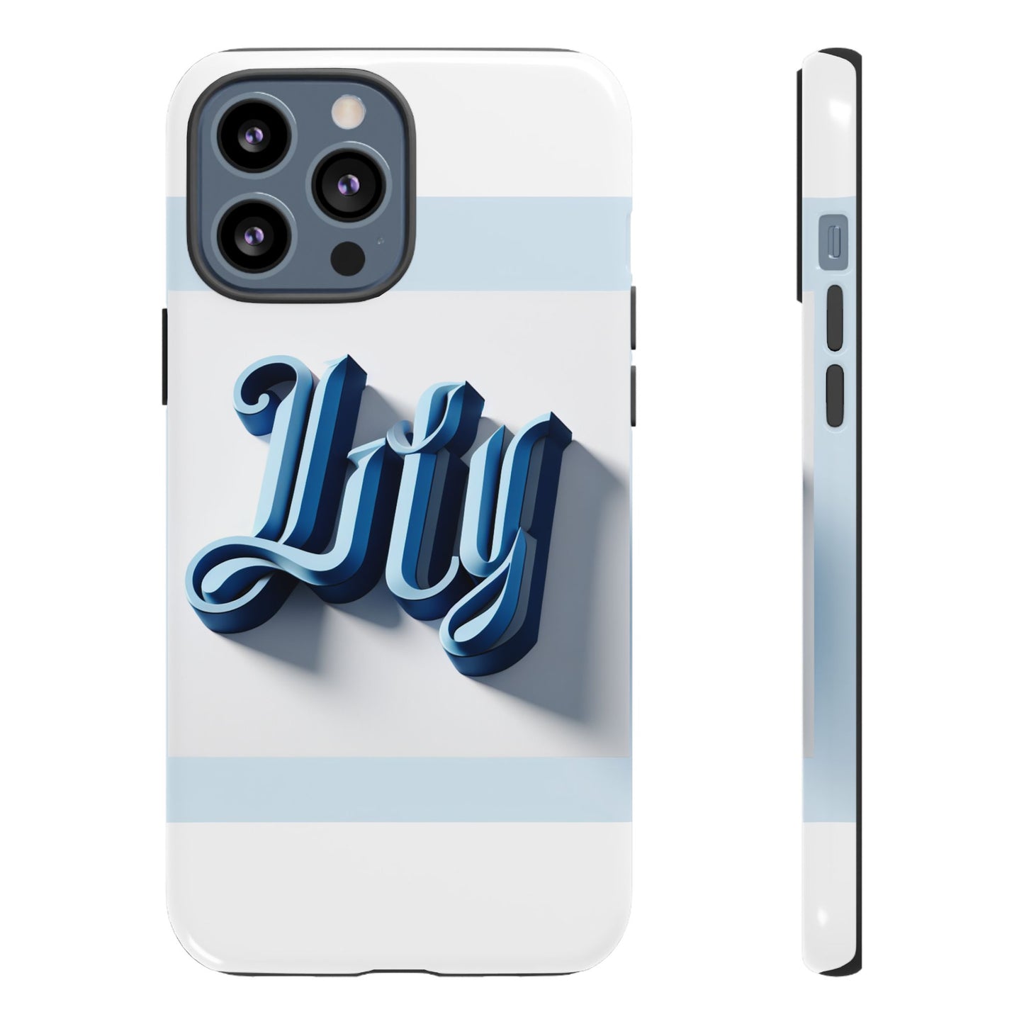 vibrant 3d blue alphabet protective phone case stylish accessory for creative individuals compatible with iphone 13, 14, 15 & 16 – all models including pro, pro max & plus