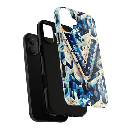 Blue Alphabet V Phone Case for Samsung and iPhone Shockproof Protective Cover with 3D Wrap Design and UV Resistance