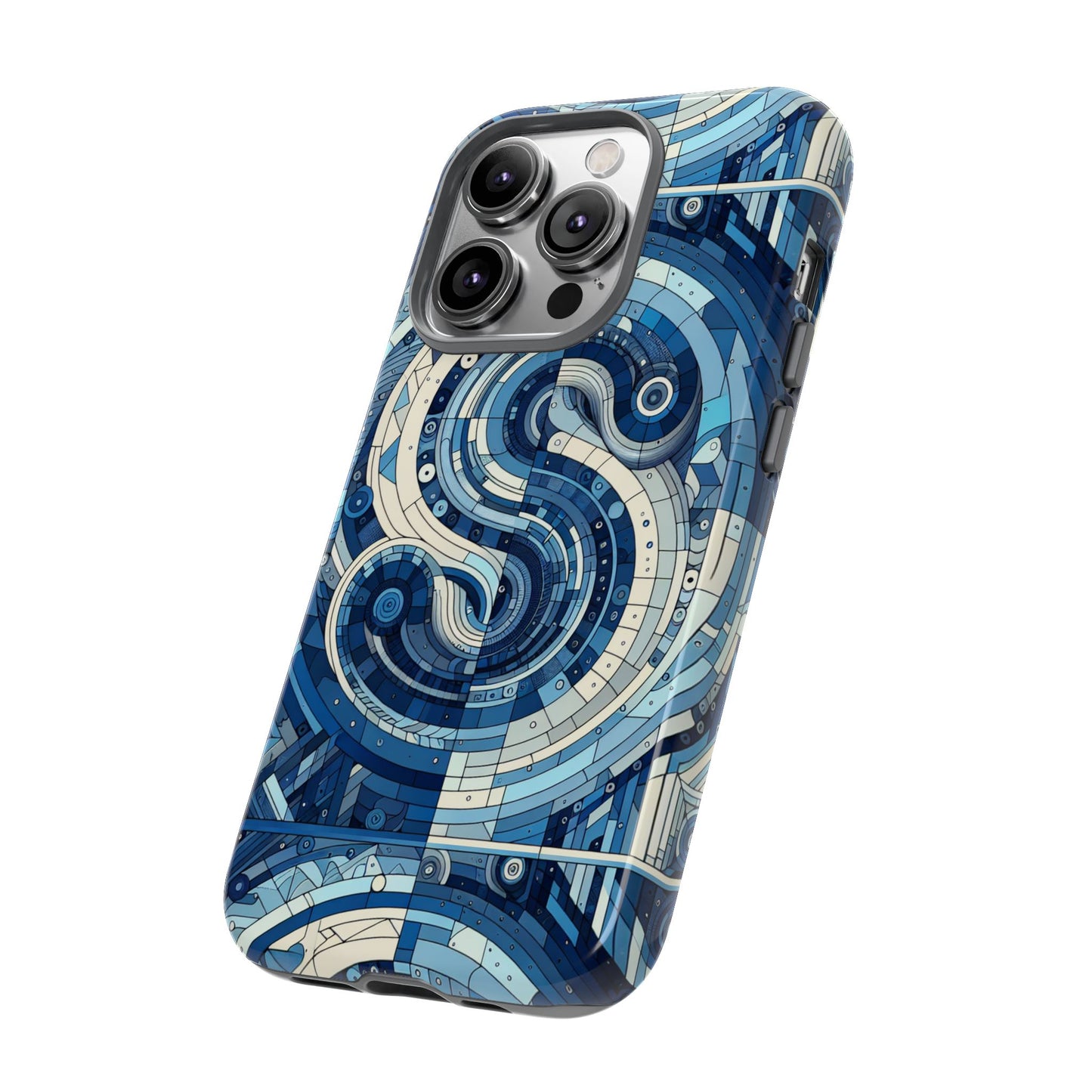blue alphabet s phone case for samsung and iphone shockproof protective cover with 3d wrap design and vibrant print