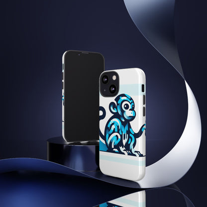 Vibrant 3D Monkey-Inspired Phone Case for Stylish Protection in Blue – Unisex Design Compatible with iPhone 13, 14, 15 & 16 – All Models Including Pro, Pro Max & Plus