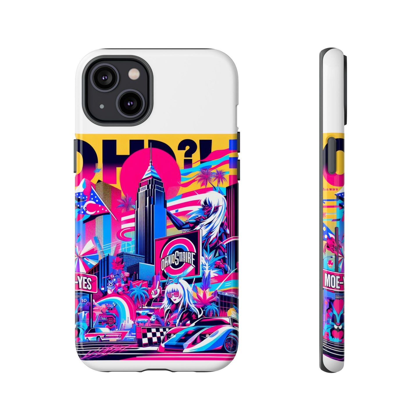 ohio more like oh-yes protective phone case for smartphones, 3d wrap design, uv protected, shock absorbing, ideal gift for anime and comic lovers