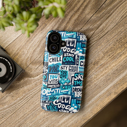 Vibrant 3D Graphic Phone Case in Blue for Stylish Protection – Playful Design – Compatible with iPhone 13, 14, 15 & 16 – All Models Including Pro, Pro Max & Plus