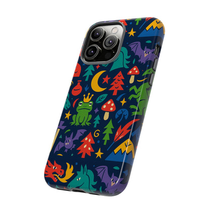 Vibrant 3D Wrap Protective Phone Case with Playful Fantasy Design for Unique Smartphone Accessories Compatible with iPhone 13, 14, 15 & 16 – all models including Pro, Pro Max & Plus
