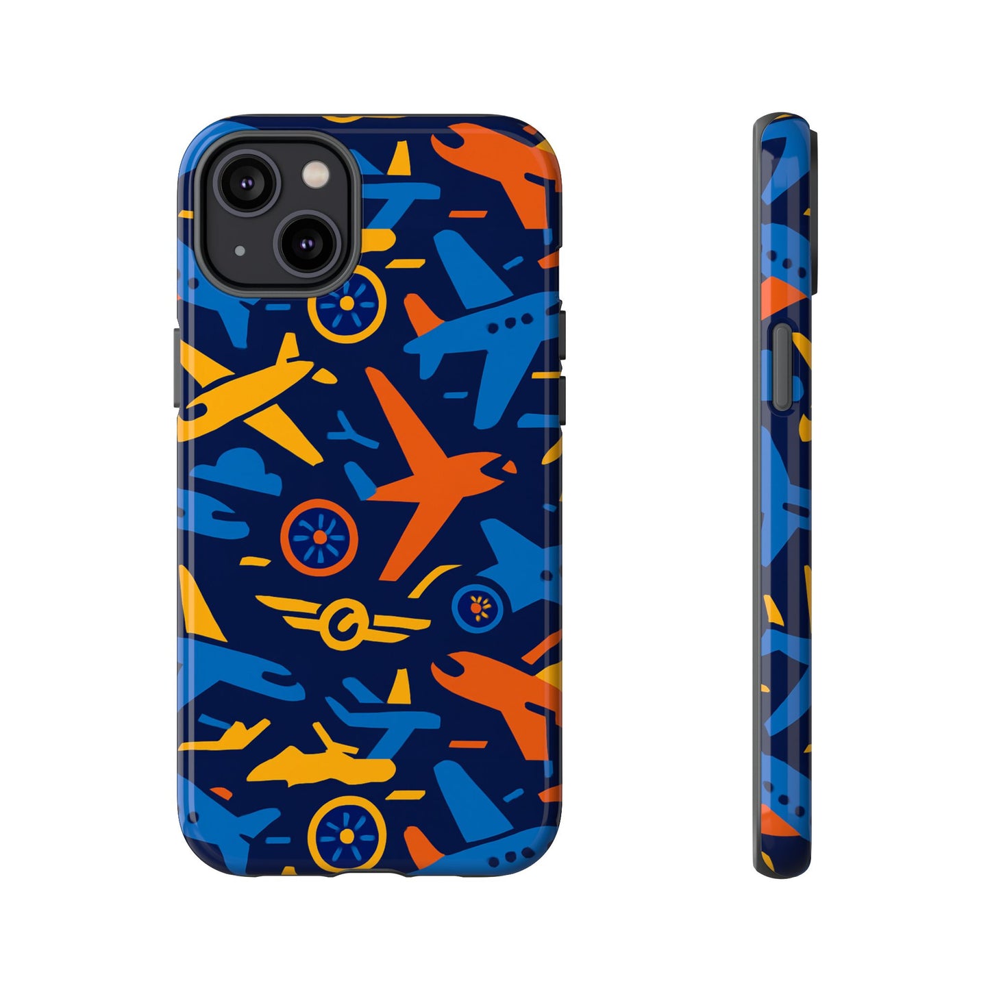 vibrant 3d airplane pattern protective phone case for self-expression and stylish protection compatible with iphone 13, 14, 15 & 16 – all models including pro, pro max & plus