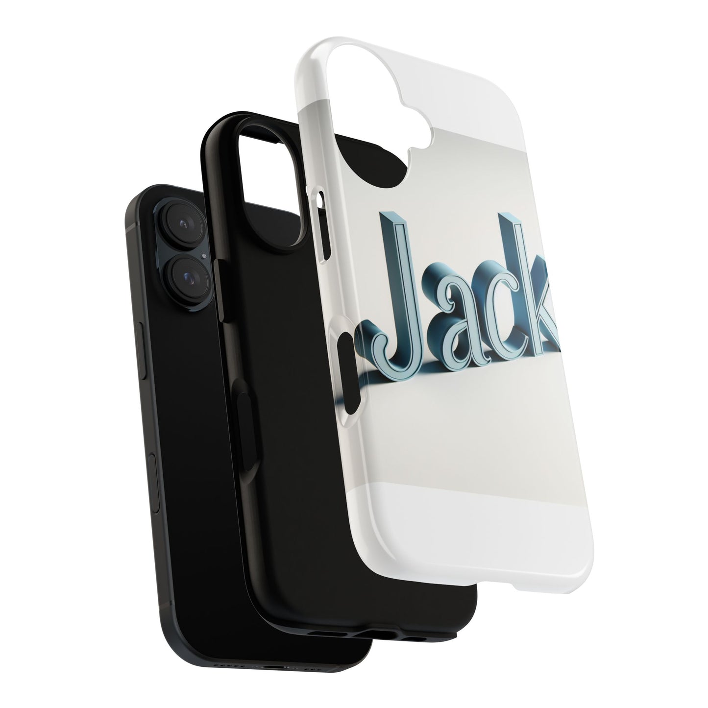 vibrant 3d text protective phone case in blue for unique self-expression – stylish protection compatible with iphone 13, 14, 15 & 16 – all models including pro, pro max & plus