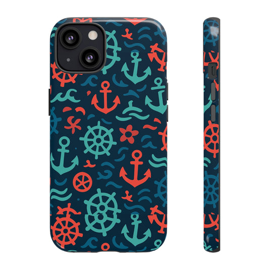 Vibrant Nautical Multicolour 3D Wrap Protective Phone Case with Retro Design for Men and Women Stylish Accessory Compatible with iPhone 13, 14, 15 & 16 – All Models Including Pro, Pro Max & Plus