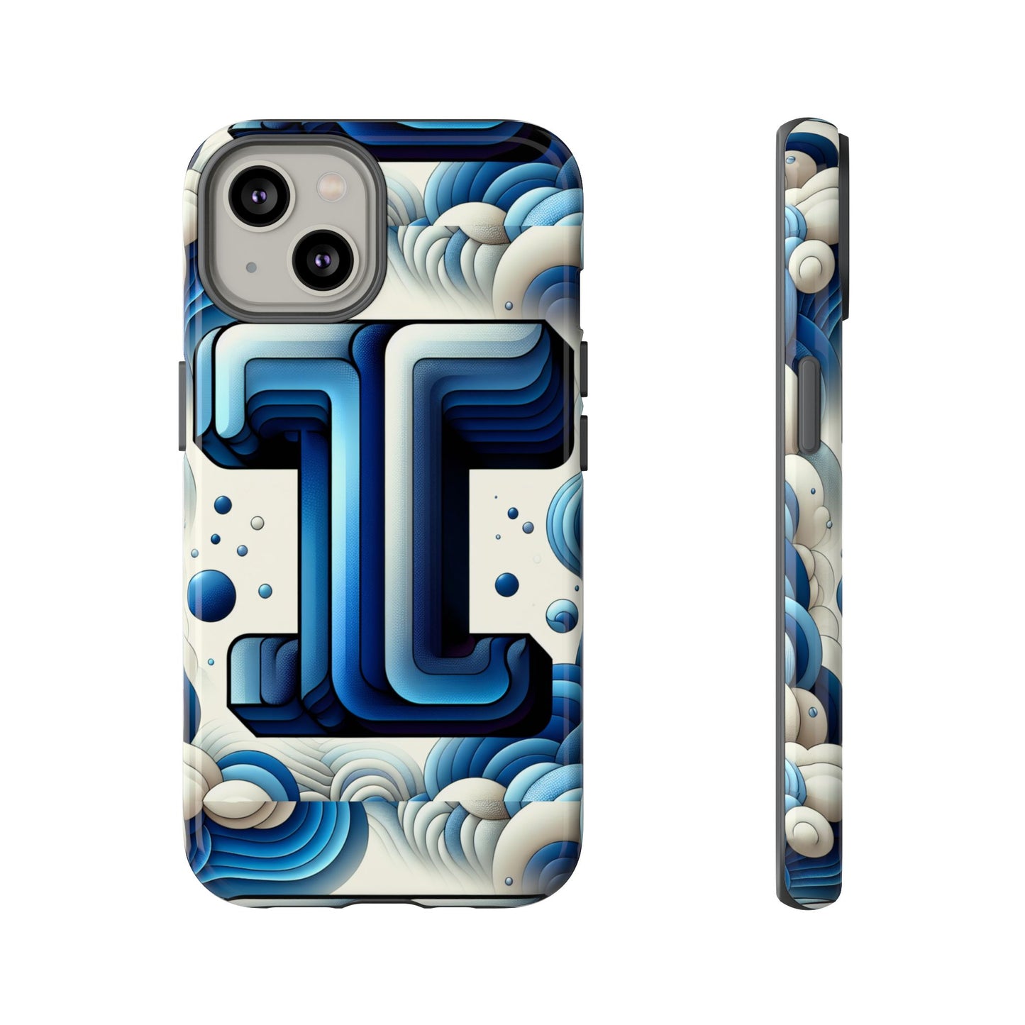 blue alphabet t phone case with 3d wrap design for kids and teens shockproof tpu cover with vivid colours and anime-inspired graphics
