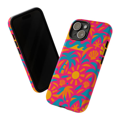 Vibrant Tropical 3D Wrap Design Protective Phone Case with Retro Style – Bold Accessory for Self-Expression Compatible with iPhone 13, 14, 15 & 16 – all models including Pro, Pro Max & Plus