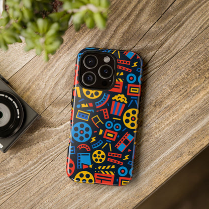 Vibrant 3D Film Reel Protective Phone Case for Unique Style and Robust Protection Compatible with iPhone 13, 14, 15 & 16 – all models including Pro, Pro Max & Plus
