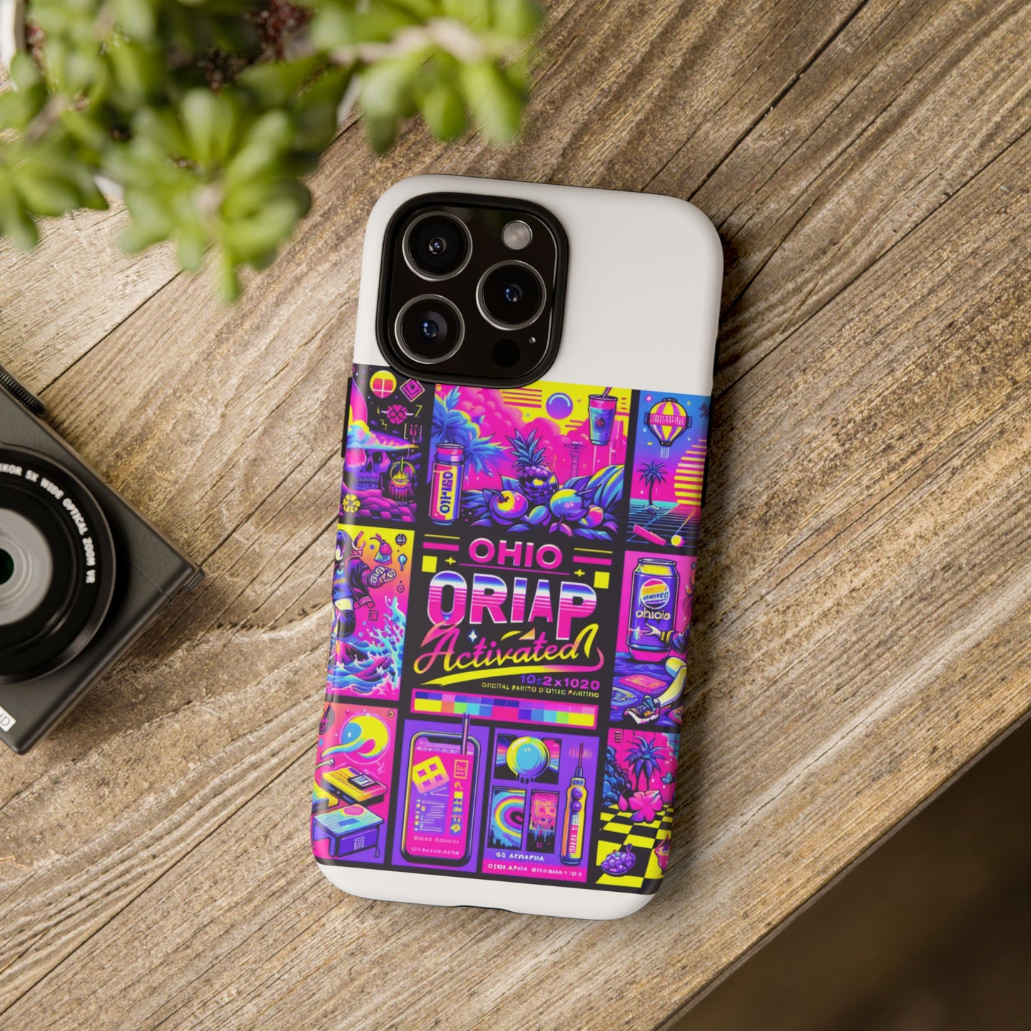 ohio drip activated protective phone case with 3d wrap design, uv protection, durable tpu silicone liner, ideal gift for tech enthusiasts and anime lovers