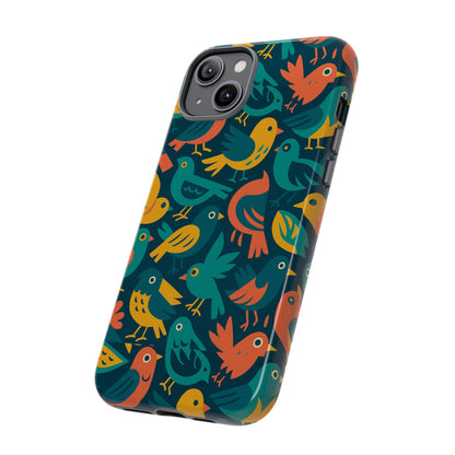 Multicolour Bird Pattern 3D Wrap Protective Phone Case – Vibrant Accessory for Self-Expression Compatible with iPhone 13, 14, 15 & 16 – all models including Pro, Pro Max & Plus