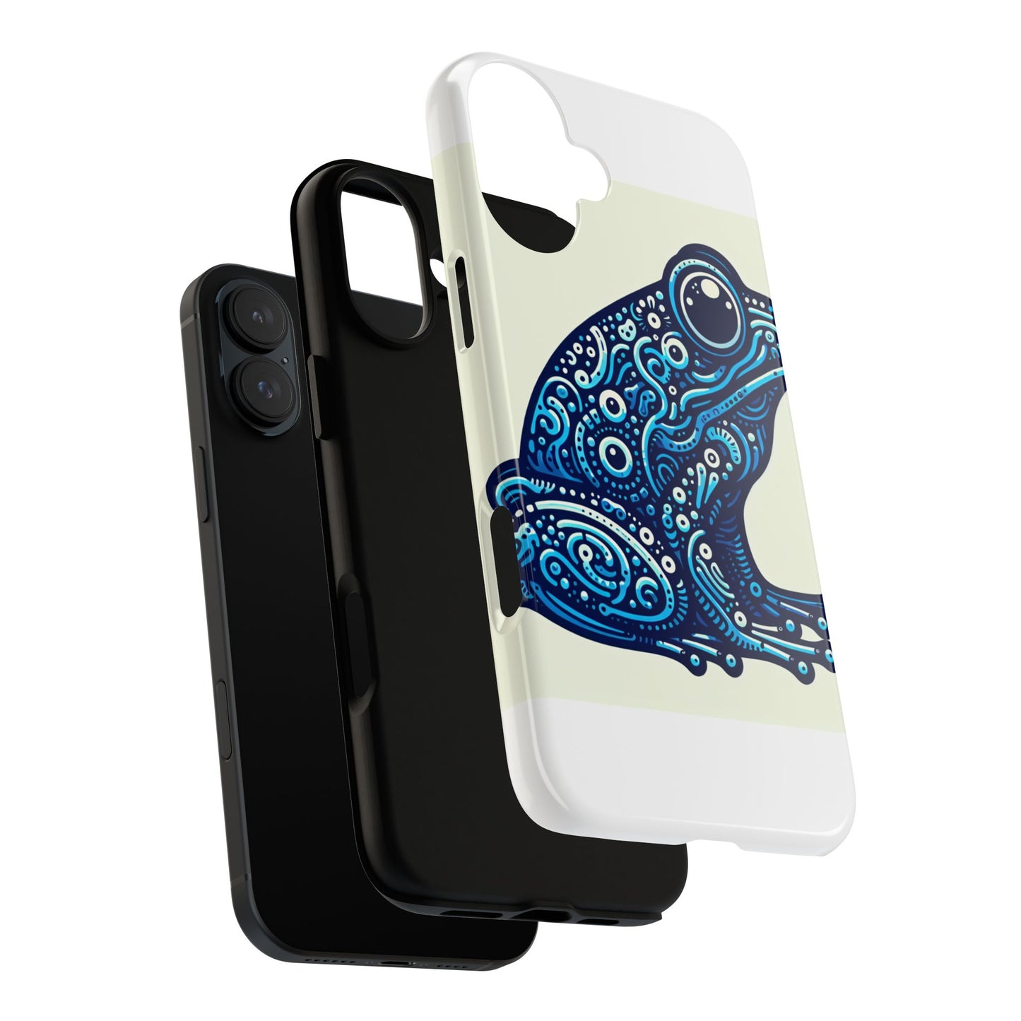 vibrant 3d blue frog design protective phone case for trendsetters – stylish protection compatible with iphone 13, 14, 15 & 16 – all models including pro, pro max & plus
