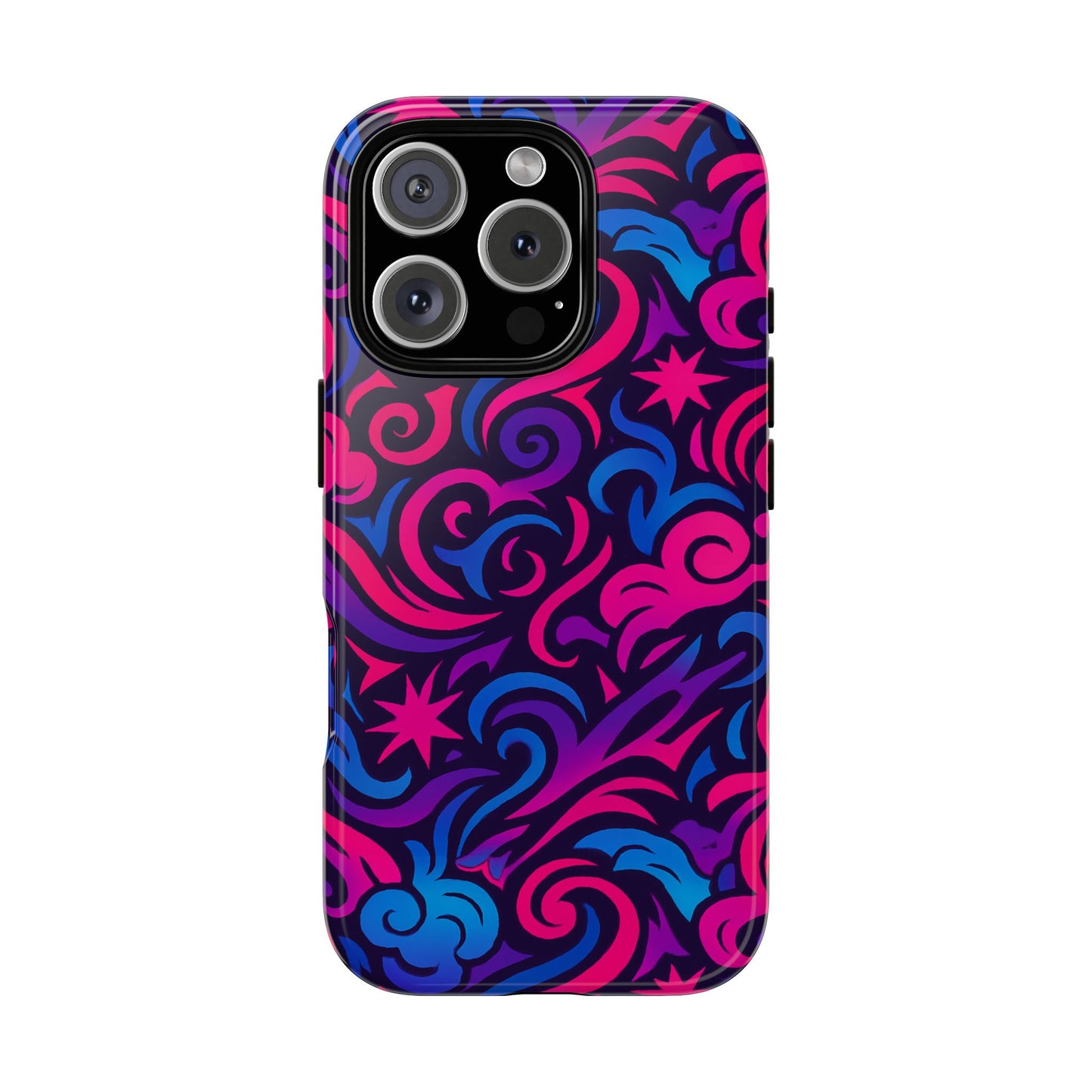 vibrant 3d abstract swirl phone case for creative individuals – stylish protection for smartphones compatible with iphone 13, 14, 15 & 16 – all models including pro, pro max & plus