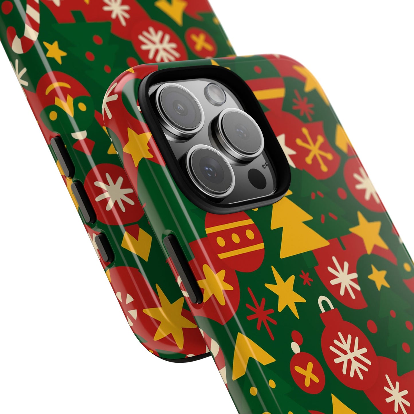 vibrant christmas phone case with festive 3d wrap design – colourful holiday protective cover compatible with iphone 13, 14, 15 & 16 – all models including pro, pro max & plus