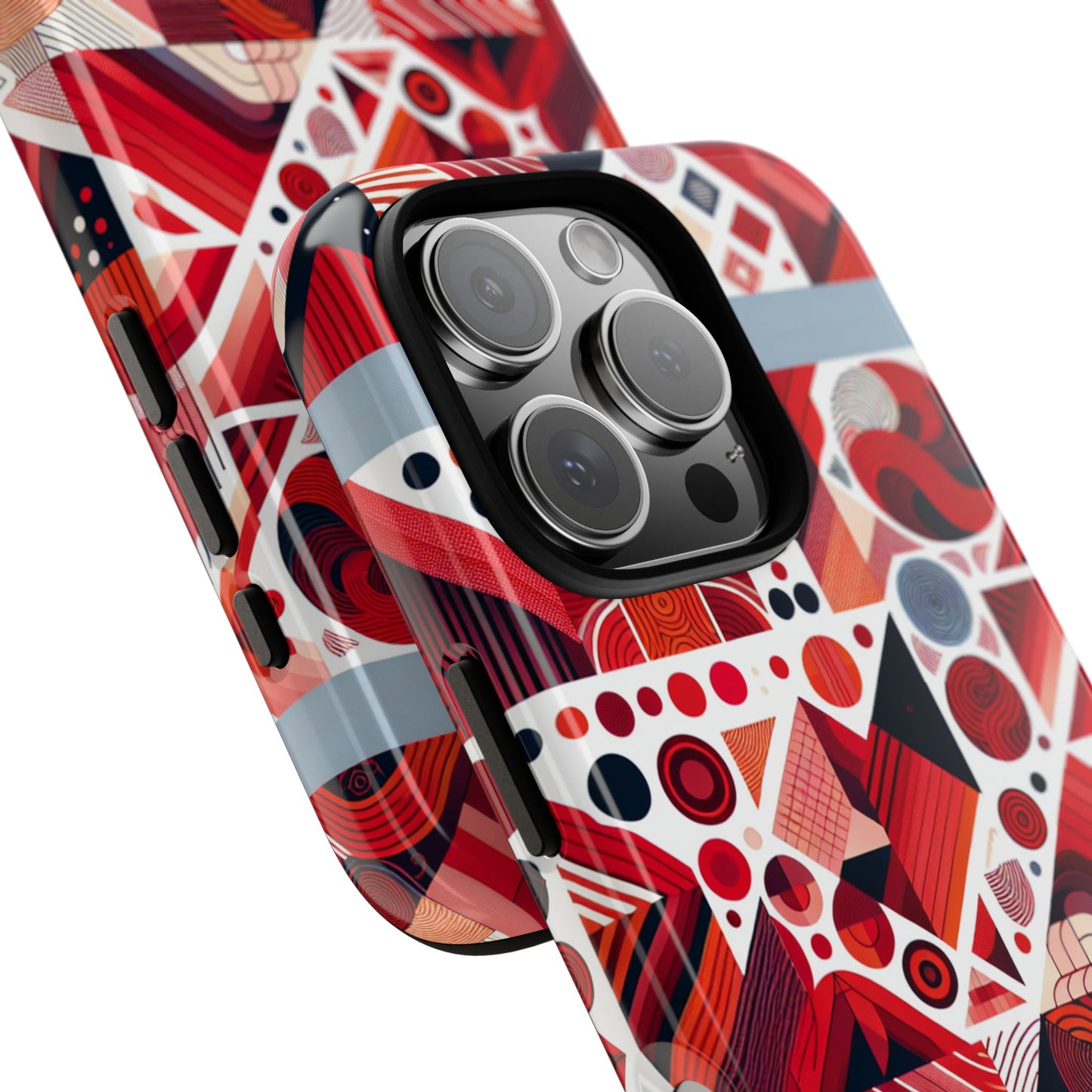 pattern image 8 vibrant shockproof phone case for kids and teens with abstract geometric design compatible with iphone 13, 14, 15 & 16 – all models including pro, pro max & plus