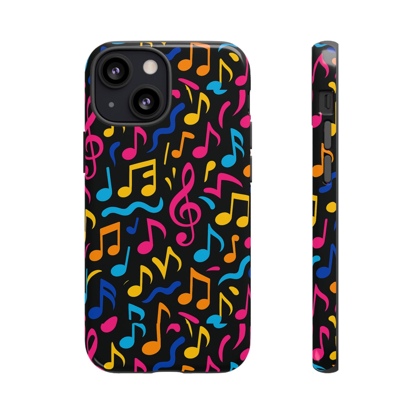vibrant music themed phone case with colourful 3d design – stylish protection for music lovers – compatible with iphone 13, 14, 15 & 16 – all models including pro, pro max & plus