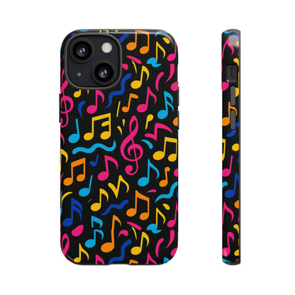 Vibrant Music Themed Phone Case with Colourful 3D Design – Stylish Protection for Music Lovers – Compatible with iPhone 13, 14, 15 & 16 – all models including Pro, Pro Max & Plus