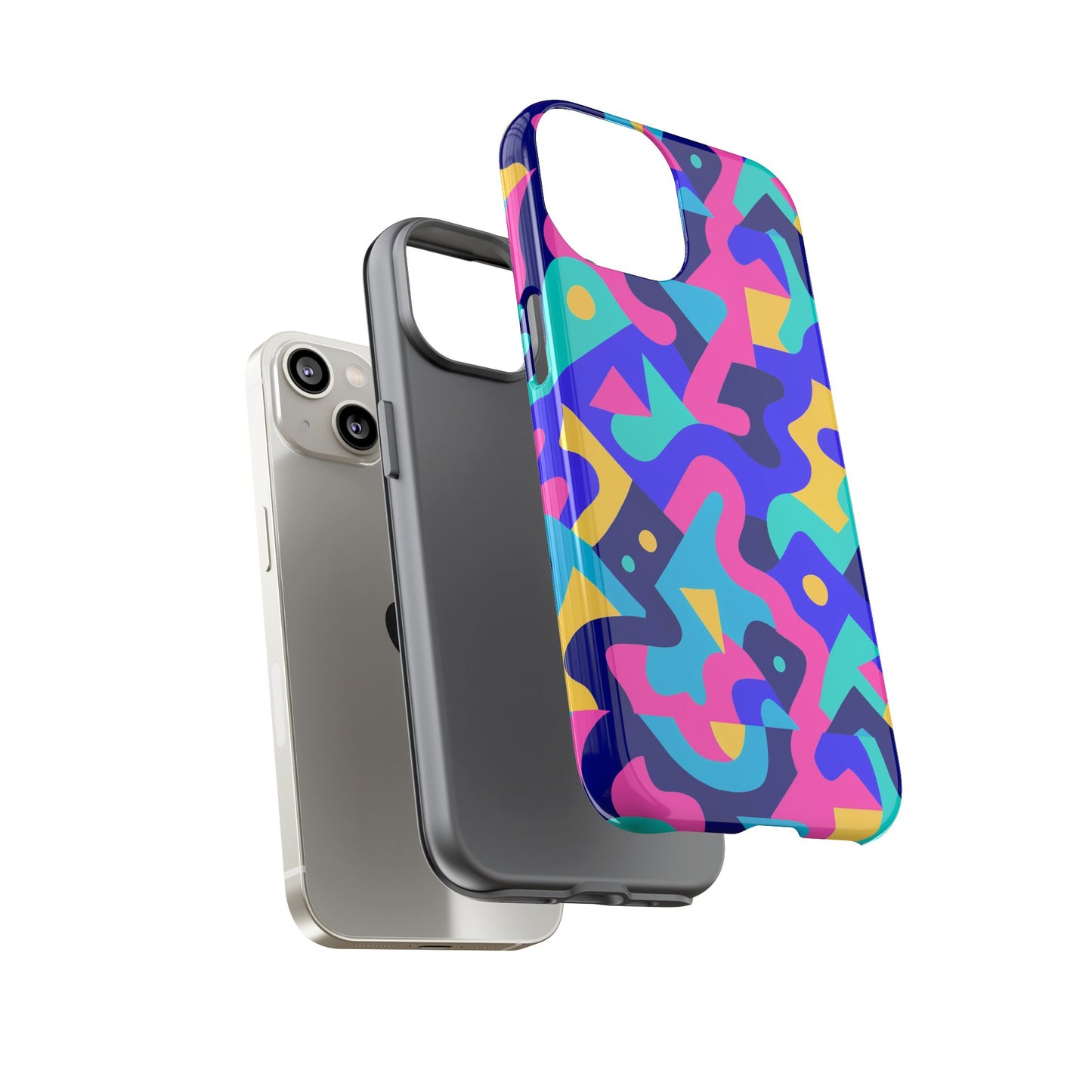 vibrant abstract pattern protective phone case stylish accessory for unique expression compatible with iphone 13, 14, 15 & 16 – all models including pro, pro max & plus
