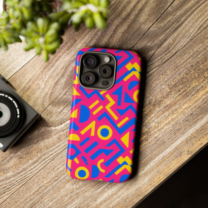 Vibrant Geometric 3D Wrap Protective Phone Case with Multicolour Design for Unique Style Compatible with iPhone 13, 14, 15 & 16 – all models including Pro, Pro Max & Plus