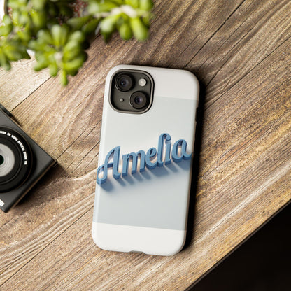 Vibrant 3D Lettering Phone Case in Blue for Self-Expression and Style Compatible with iPhone 13, 14, 15 & 16 – all models including Pro, Pro Max & Plus