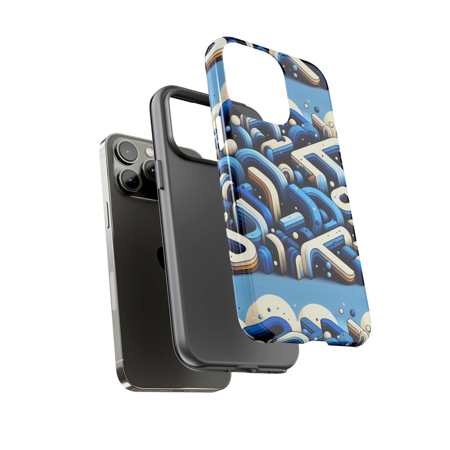 blue alphabet b phone case for men and women shockproof protective cover with 3d wrap design and uv protection