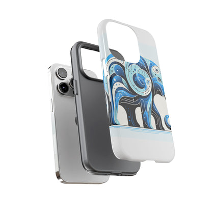 Vibrant 3D Blue Elephant Design Protective Phone Case – Unique Abstract Art Style for Stylish Protection Compatible with iPhone 13, 14, 15 & 16 – all models including Pro, Pro Max & Plus