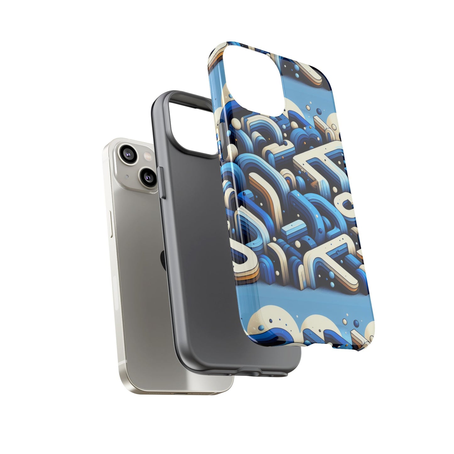 blue alphabet b phone case for men and women shockproof protective cover with 3d wrap design and uv protection