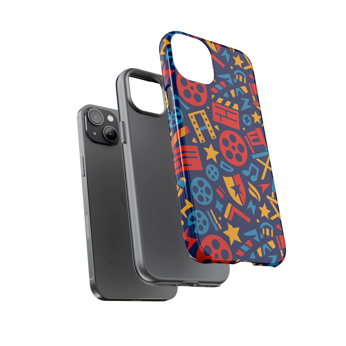 vibrant 3d movie icons protective phone case for kids and adults – stylish accessory – compatible with iphone 13, 14, 15 & 16 – all models including pro, pro max & plus