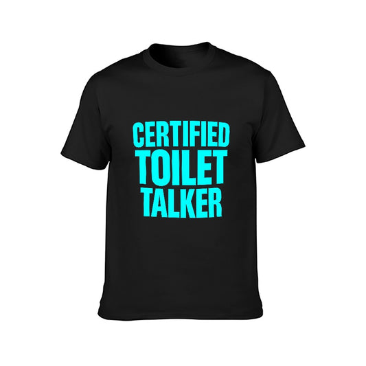 2025 Men's Short Sleeve T-shirt Certified Toilet Talker 150g Cotton Casual Tee for Fitness, Leisure, Home, Travel, Events