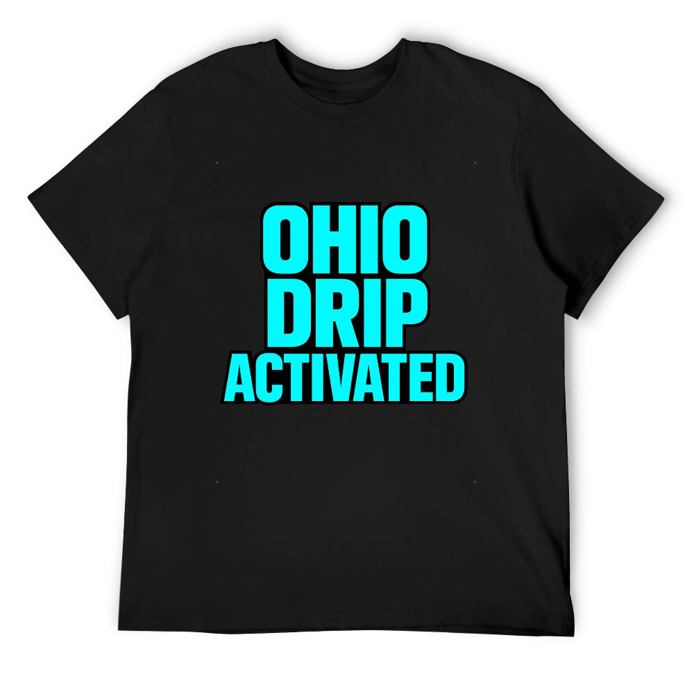men's t-shirt 100% cotton ohio drip activated graphic tee, soft breathable fabric, stylish design for casual wear, fitness, and everyday comfort, perfect for trendsetters and fashion lovers