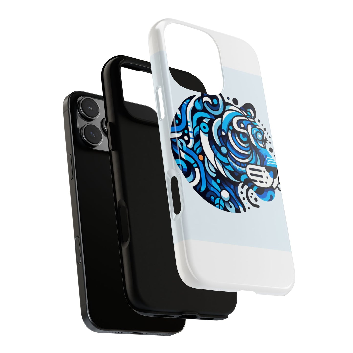 vibrant 3d wrap protective phone case with unique blue lion design for stylish expression and fun accessories compatible with iphone 13, 14, 15 & 16 – all models including pro, pro max & plus