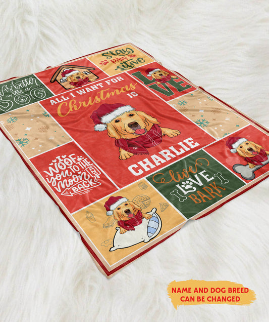 All I Want - Personalized Custom Fleece Blanket for Pet Lovers, Super Soft Sherpa Throw, Machine Washable, Multiple Sizes Available