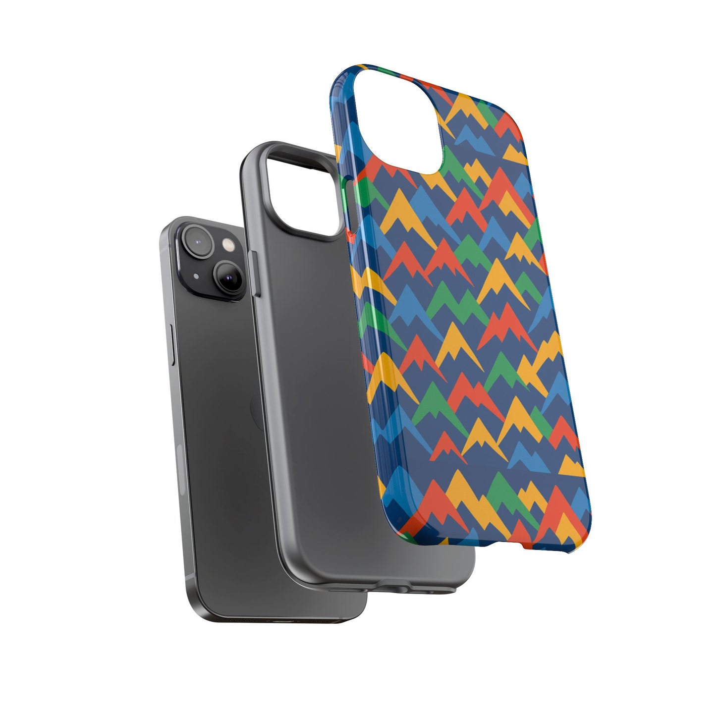 vibrant 3d mountain design phone case for stylish protection – unique accessory compatible with iphone 13, 14, 15 & 16 – all models including pro, pro max & plus