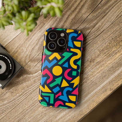 Vibrant 3D Geometric Print Phone Case for Men and Women – Stylish Protection with Multicolour Design, Compatible with iPhone 13, 14, 15 & 16 – All Models Including Pro, Pro Max & Plus
