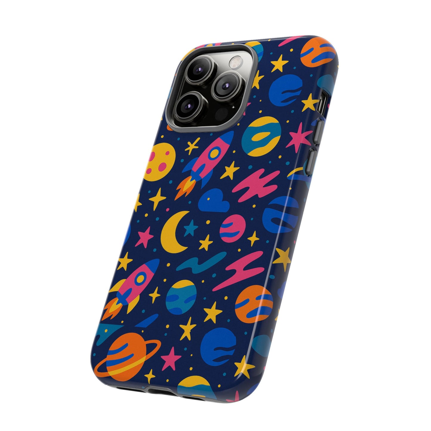 vibrant 3d space theme protective phone case for trendsetters and creatives stylish protection compatible with iphone 13, 14, 15 & 16 – all models including pro, pro max & plus