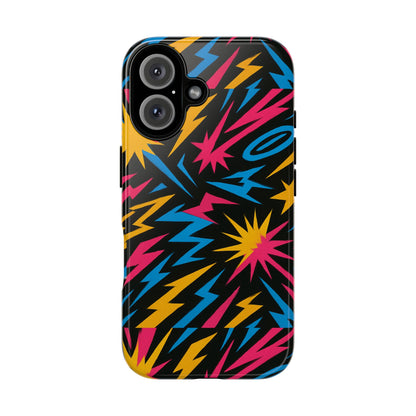 Multicolour Cartoon 3D Wrap Protective Phone Case – Funky Lightning Design for Trendy Individuals – Stylish Protection Compatible with iPhone 13, 14, 15 & 16 – All Models Including Pro, Pro Max & Plus