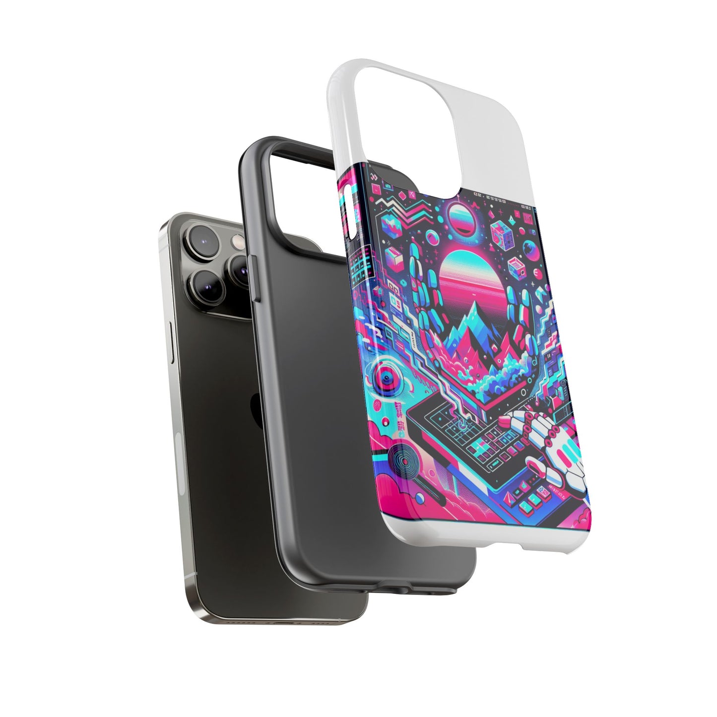 ratio-proof aura protective phone case with 3d wrap design, uv protection, and shock absorption for anime and comic culture fans
