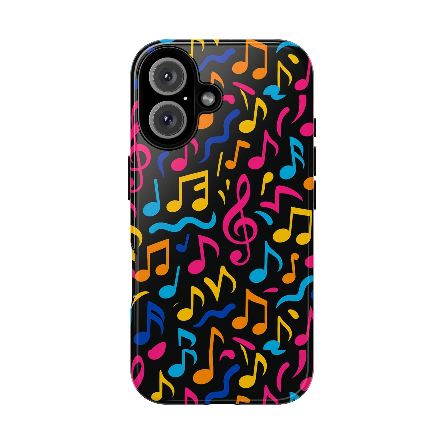 vibrant music themed phone case with colourful 3d design – stylish protection for music lovers – compatible with iphone 13, 14, 15 & 16 – all models including pro, pro max & plus