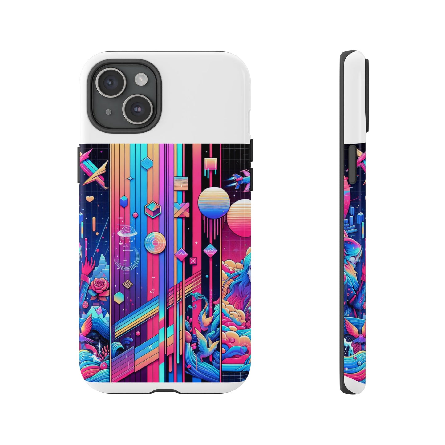 sigma d and scripted protective phone case for smartphones - vibrant 3d wrap design, durable shock absorption, uv protected, ideal gift for anime and comic fans