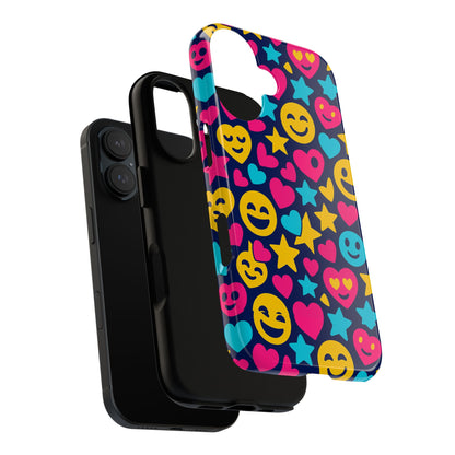 Vibrant Emoji Protective Phone Case with 3D Wrap Design for Fun Style and Robust Protection Compatible with iPhone 13, 14, 15 & 16 – All Models Including Pro, Pro Max & Plus