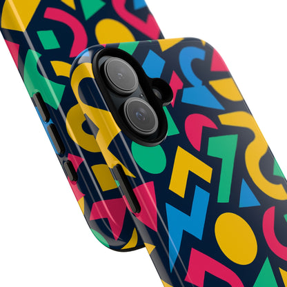 Vibrant 3D Geometric Print Phone Case for Men and Women – Stylish Protection with Multicolour Design, Compatible with iPhone 13, 14, 15 & 16 – All Models Including Pro, Pro Max & Plus