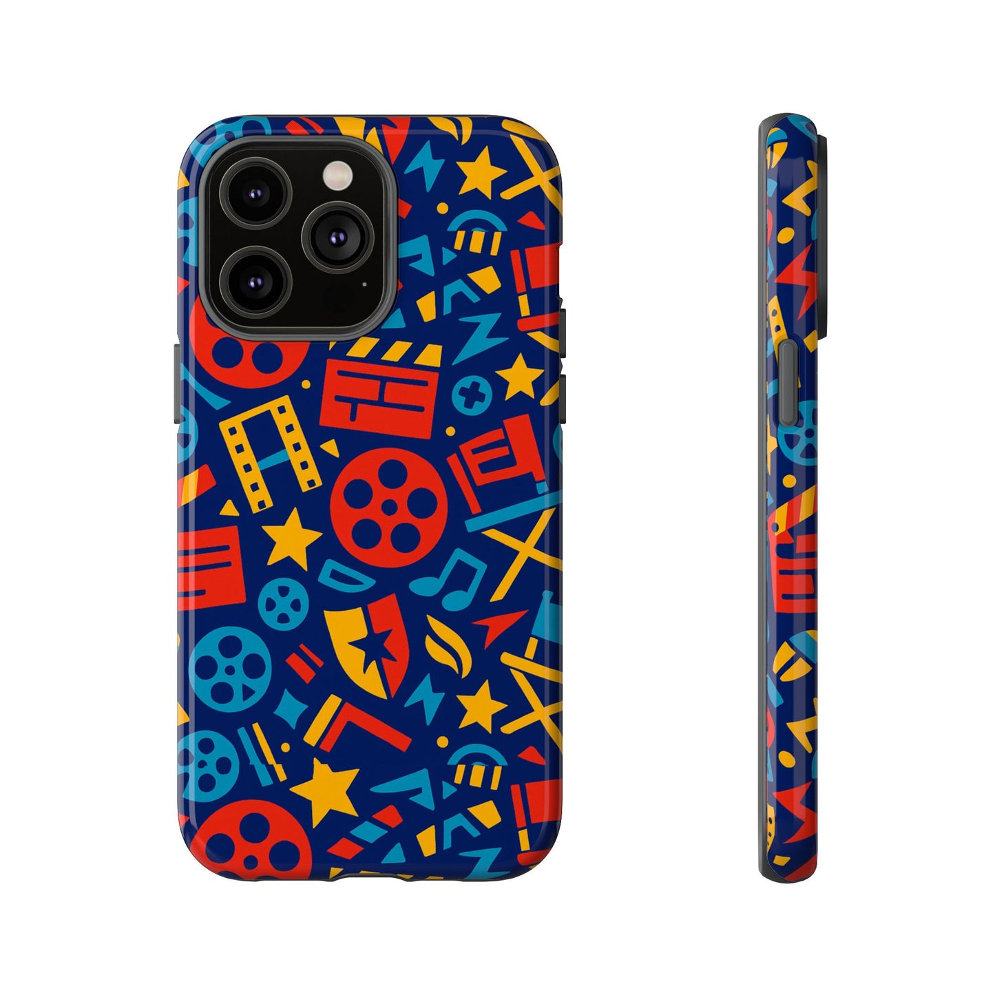 vibrant 3d movie icons protective phone case for kids and adults – stylish accessory – compatible with iphone 13, 14, 15 & 16 – all models including pro, pro max & plus