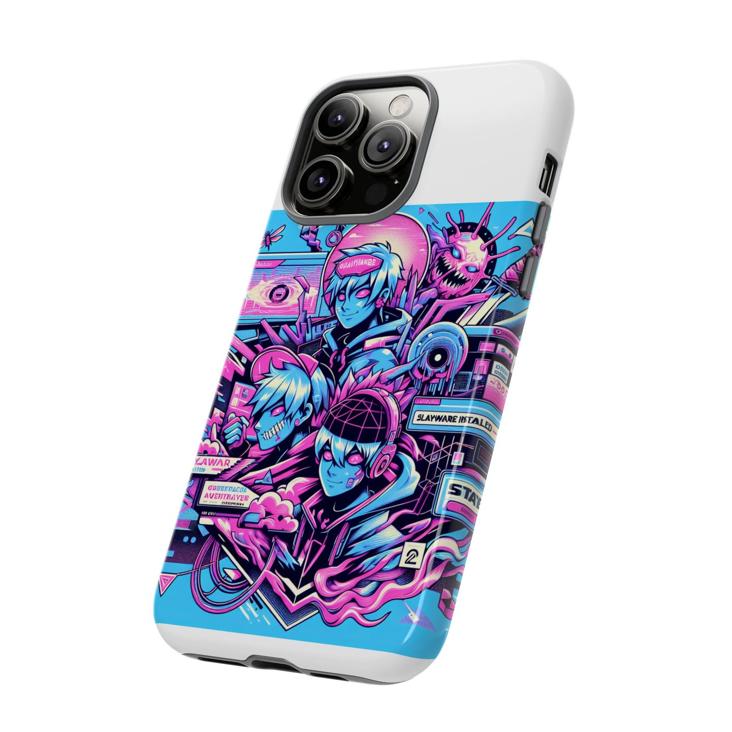 slayware installed protective phone case with 3d wrap design for anime and comic culture lovers