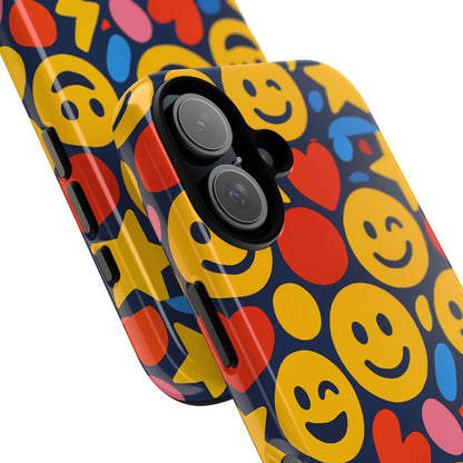 Multicolour 3D Emoji Phone Case for Stylish Protection – Fun and Playful Design for Kids and Young Adults Compatible with iPhone 13, 14, 15 & 16 – all models including Pro, Pro Max & Plus