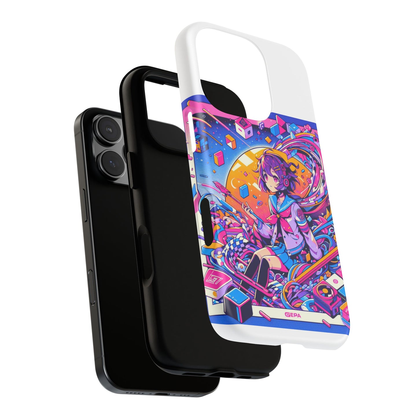skibidi system update 3d wrap protective phone case for anime and comic fans, durable shock absorption, uv protected, glossy or matte finish