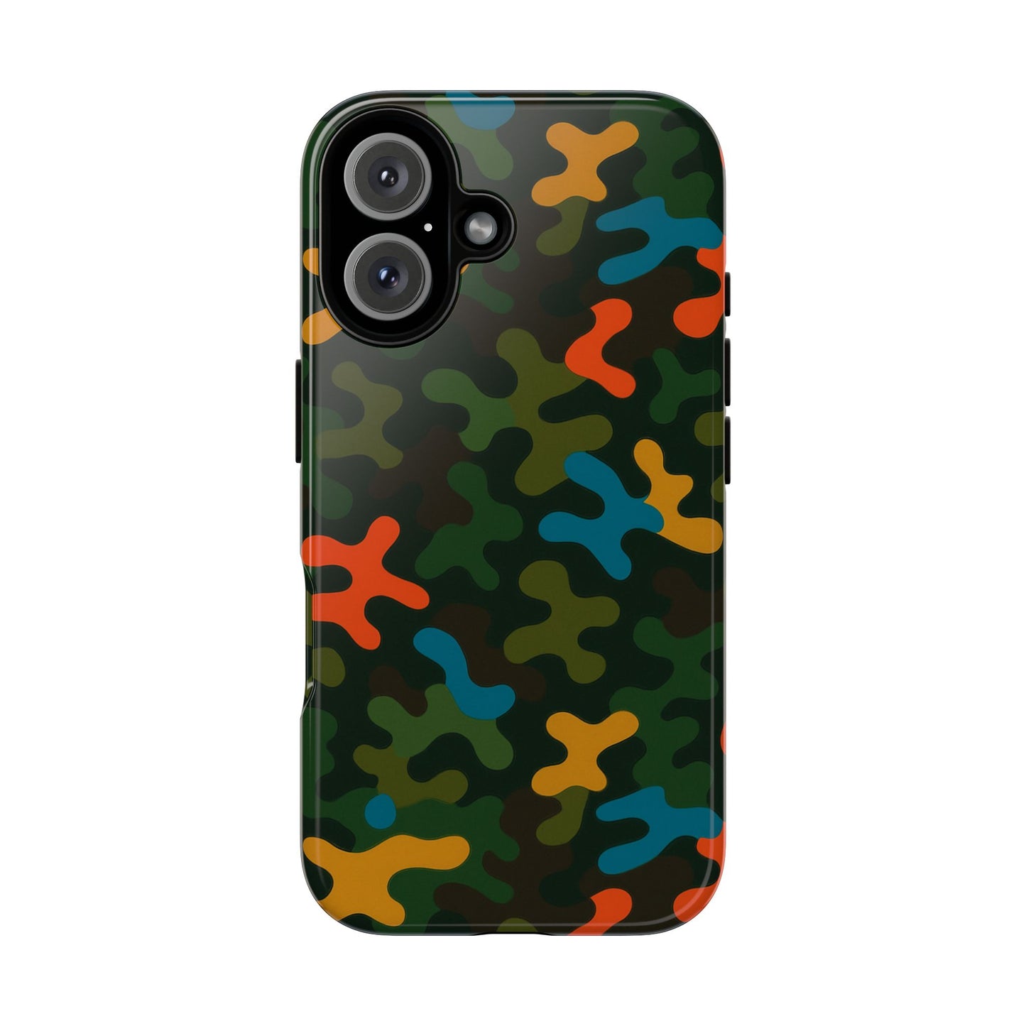 multicolour camouflage 3d wrap protective phone case stylish design for men and women stylish protection compatible with iphone 13, 14, 15 & 16 – all models including pro, pro max & plus