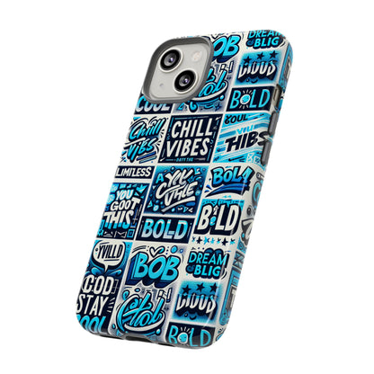 Blue Pattern Image 8 Vibrant 3D Wrap Phone Case for Men Women Shock Absorbing Durable Silicone Cover with UV Protection