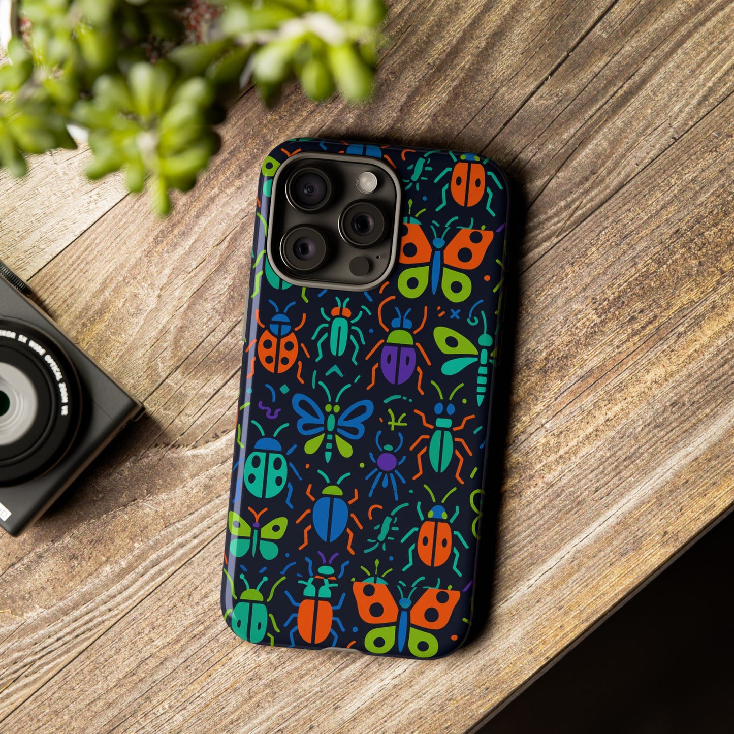 vibrant 3d insect phone case colourful stylish protective cover unique design for men and women compatible with iphone 13, 14, 15 & 16 – all models including pro, pro max & plus
