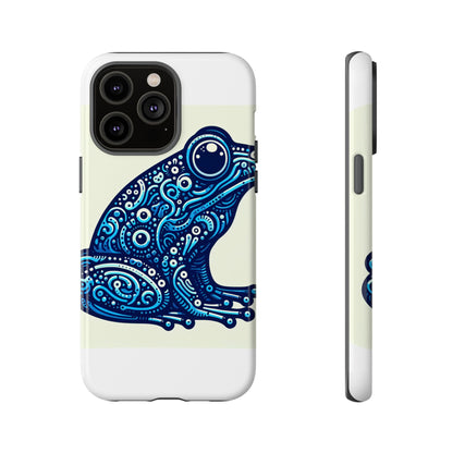 Vibrant 3D Blue Frog Design Protective Phone Case for Trendsetters – Stylish Protection Compatible with iPhone 13, 14, 15 & 16 – all models including Pro, Pro Max & Plus